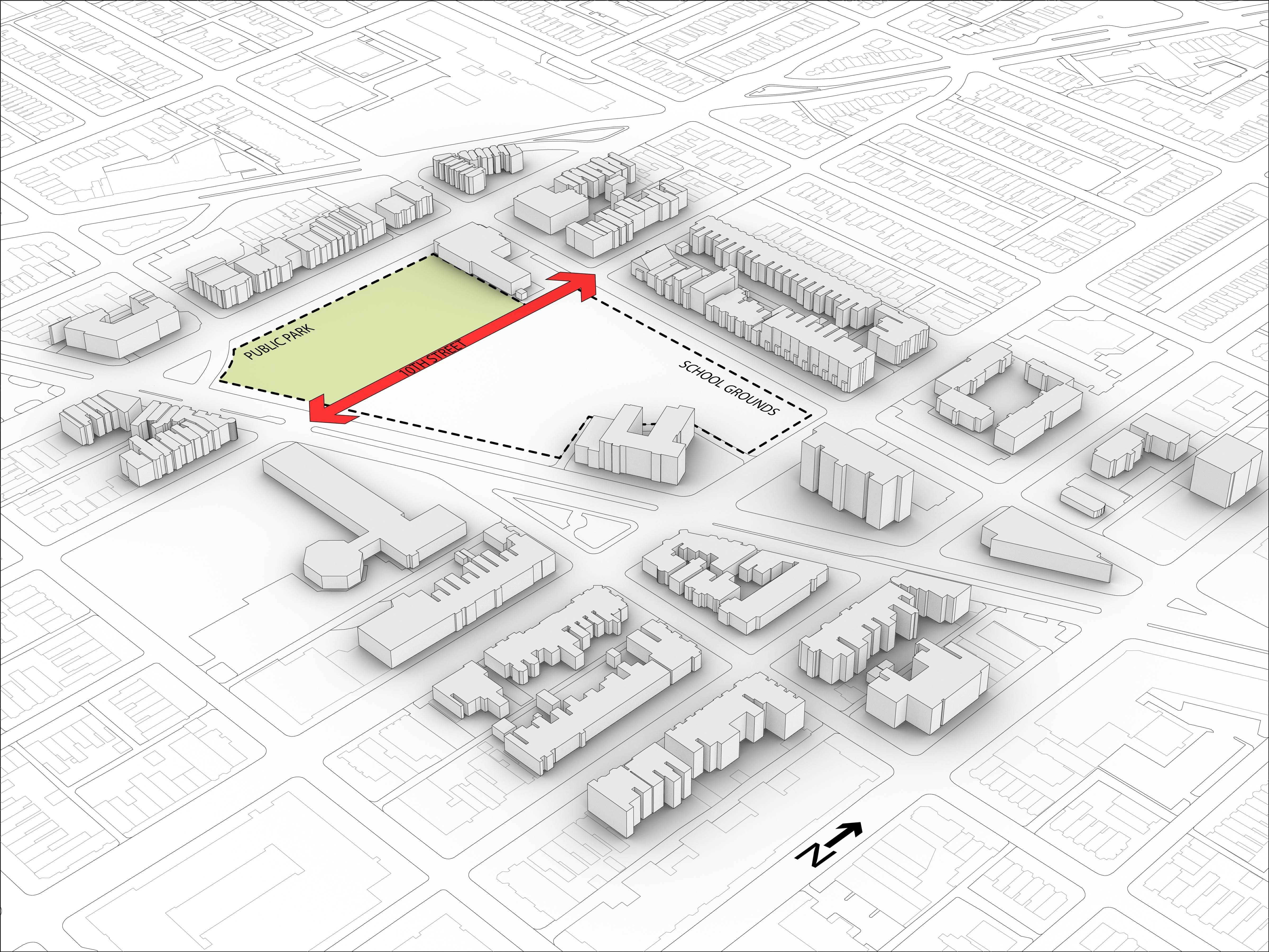 Graphique des étapes de conception nécessaires pour générer le plan de masse du bâtiment.