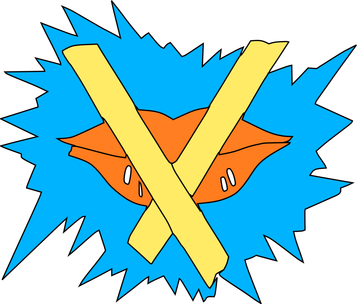 Illustration of a blue background, red lips and a yellow X on top of the lips as if silencing them.