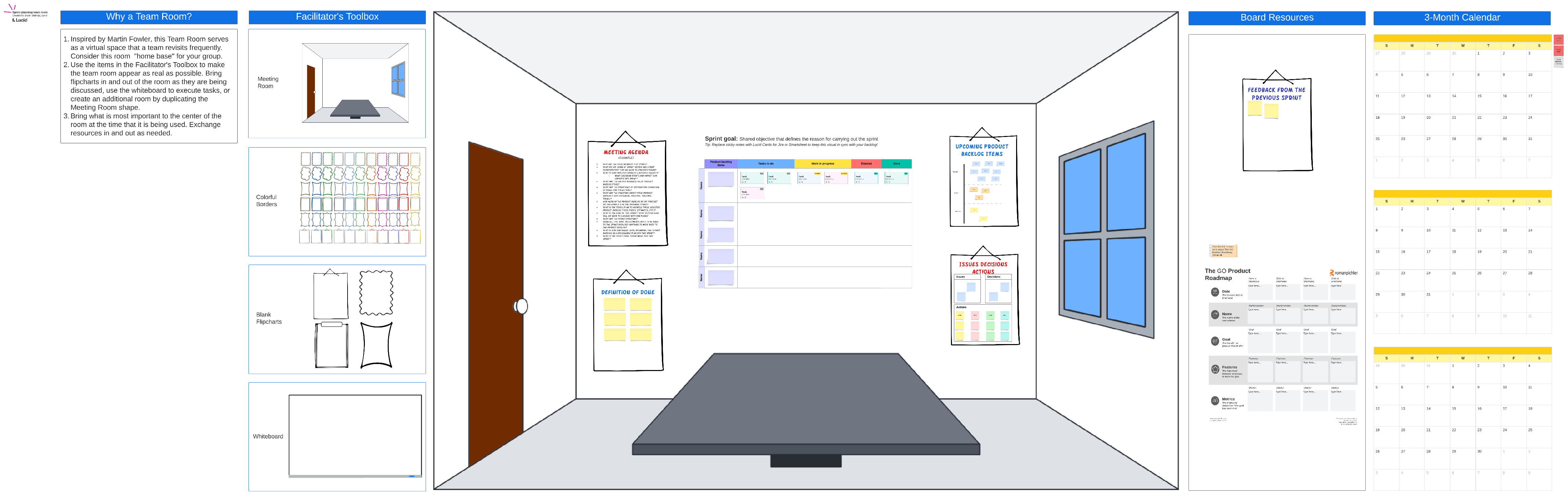 With team hubs in Lucid, you can centralize all ideas, plans, diagrams, meeting notes, and updates on a visual canvas. Team members can access their very own team space within the hub at any time to coordinate work, align, and innovate.