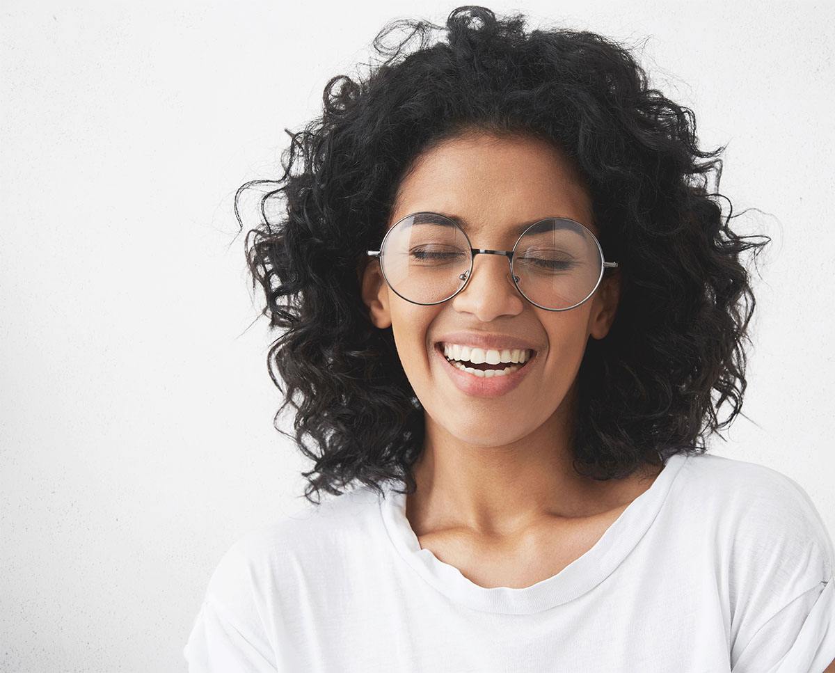 happy smiling woman