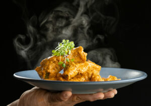 Encacahuatado, pork ribs cooked in a peanut mole sauce from El Milagro Healdsburg, a block west of the square Friday, Nov. 1, 2024, in downtown Healdsburg. (John Burgess / The Press Democrat)