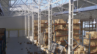 SimReady assets are used in digital twin warehouses design