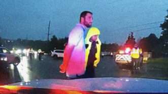 Scottie Scheffler is seen in handcuffs after his arrest on May 17 | Louisville Metro Police Department