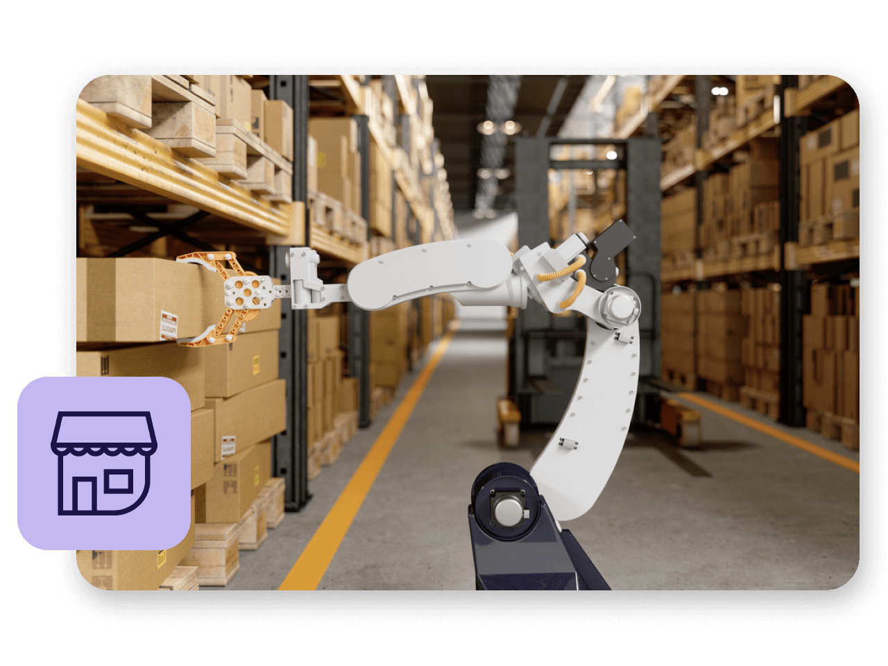 Warehouse robot run by an Infor industry solution  