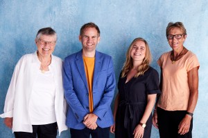 Birte Kjems, James Erskine, Rachel Ramsey, Ann Stengaard at the Deadline Portrait Studio at TIFF 2023 held at KISSA on September 8, 2023 in Toronto, Canada.