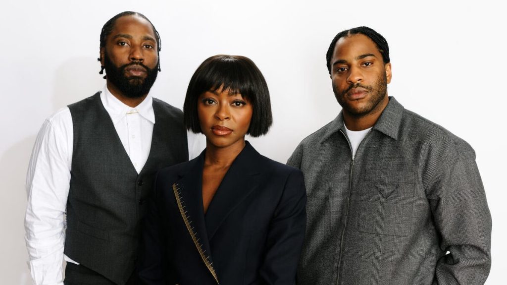 'The Piano Lesson': (L-R) John David Washington, Danielle Deadwyler and director Malcolm Washington