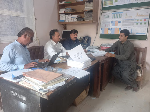 Data clerks in the Badin district of the Sindh province