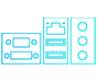 Stainless-steel back I/O icon