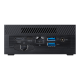 Mini PC PN51-S1, rear view to show I/O ports