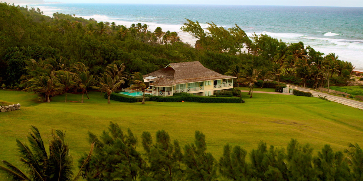 The exterior of a luxury property in Barbados.