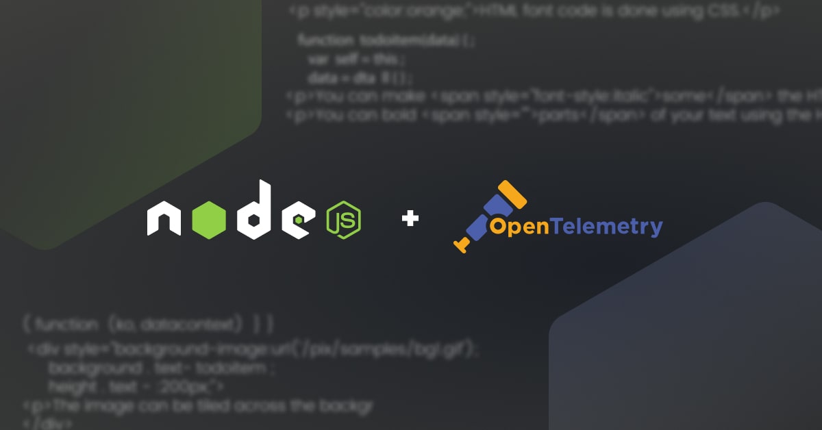 Node.js OpenTelemetry instrumentation