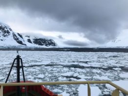 sea ice as seen from a vessel in antarctica