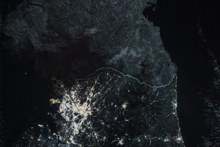 The Korean Peninsula at Night