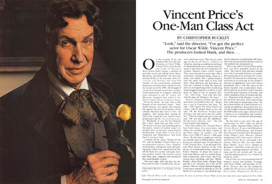 Vincent Price’s One-Man Class Act - April 25,  | Esquire