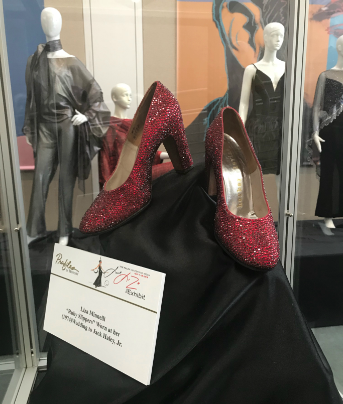 Liza Minnelli's ruby slippers on display