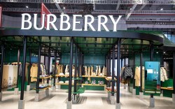 SHANGHAI, CHINA - NOVEMBER 04: Burberry booth is seen ahead of the 7th China International Import Expo (CIIE) at the National Exhibition and Convention Center (Shanghai) on November 4, 2024 in Shanghai, China. The 7th China International Import Expo (CIIE) is scheduled to take place in Shanghai from November 5 to November 10. (Photo by VCG/VCG via Getty Images)