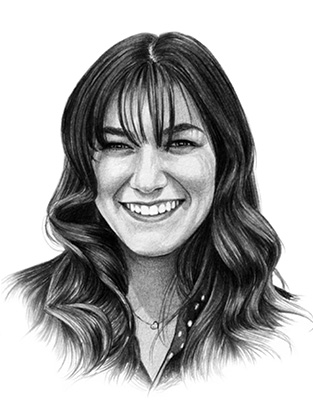 An illustration of Alexandra Sharp, World Brief newsletter writer