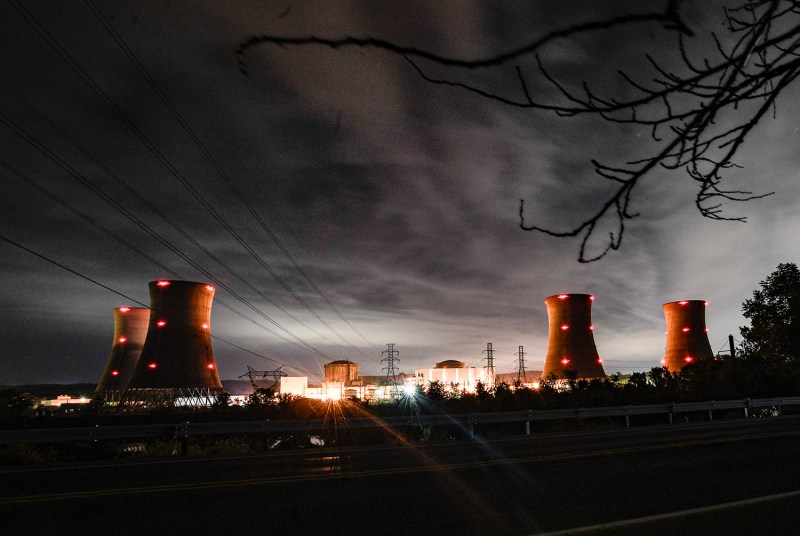 The Three Mile Island nuclear power plant is seen from across the Susquehanna River in Etters, Pennsylvania, on Sept. 21.