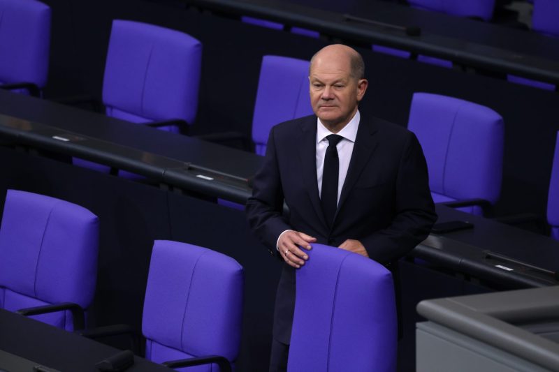 German Chancellor Olaf Scholz attends a session of the Bundestag in Berlin on Nov. 7.