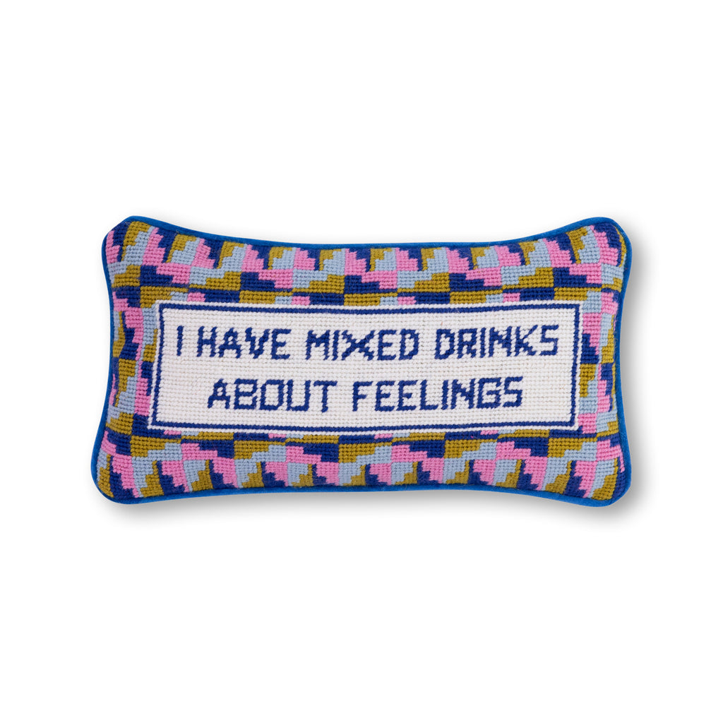 Mixed Drinks Needlepoint Pillow - Furbish Studio