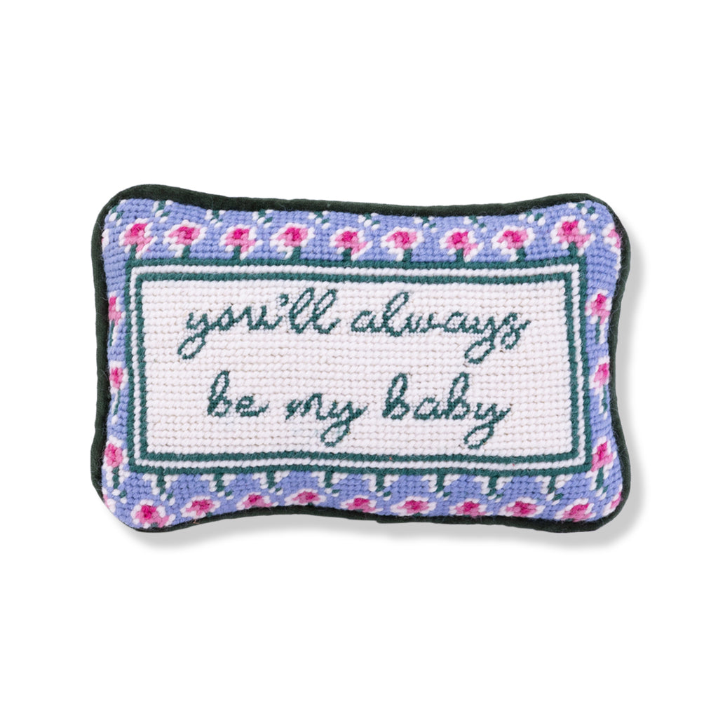 Be My Baby Mini Needlepoint Pillow - Furbish Studio