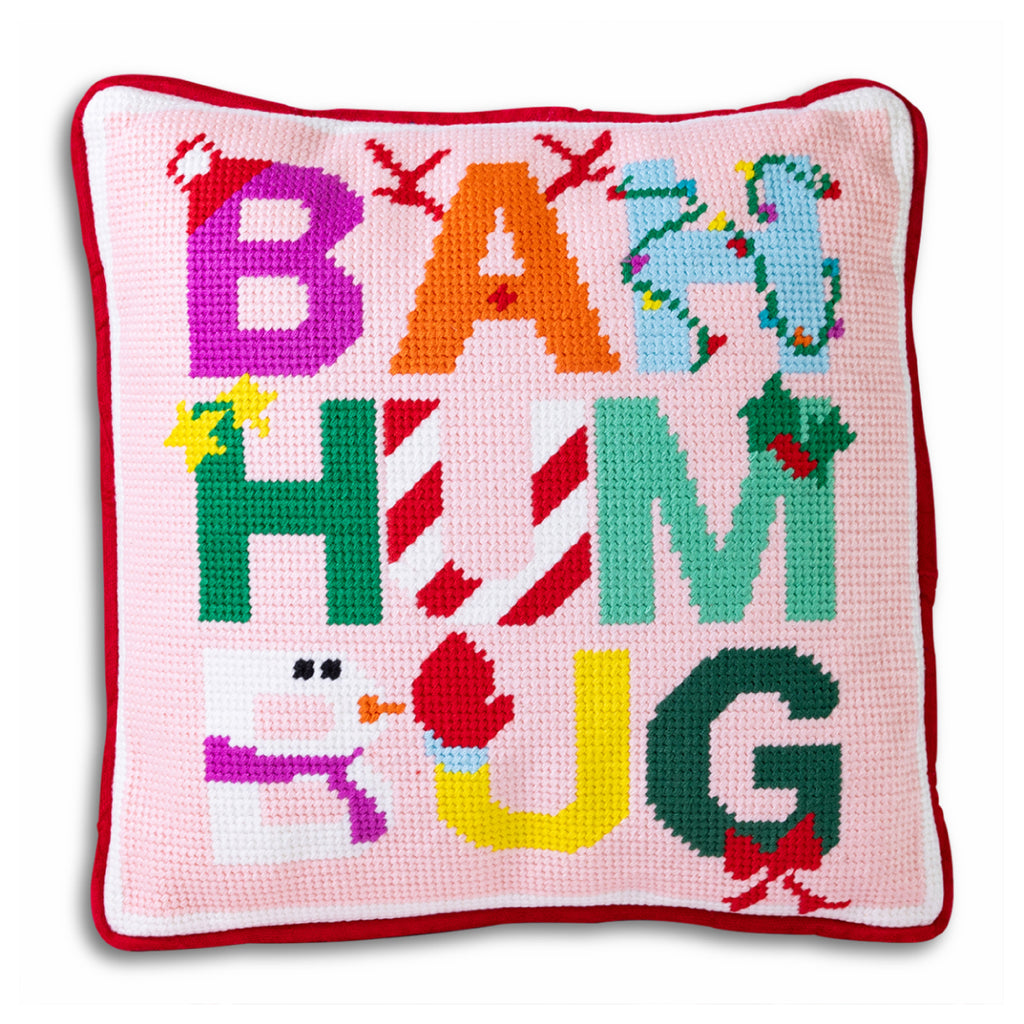 Bah Humbug Needlepoint Pillow - Furbish Studio