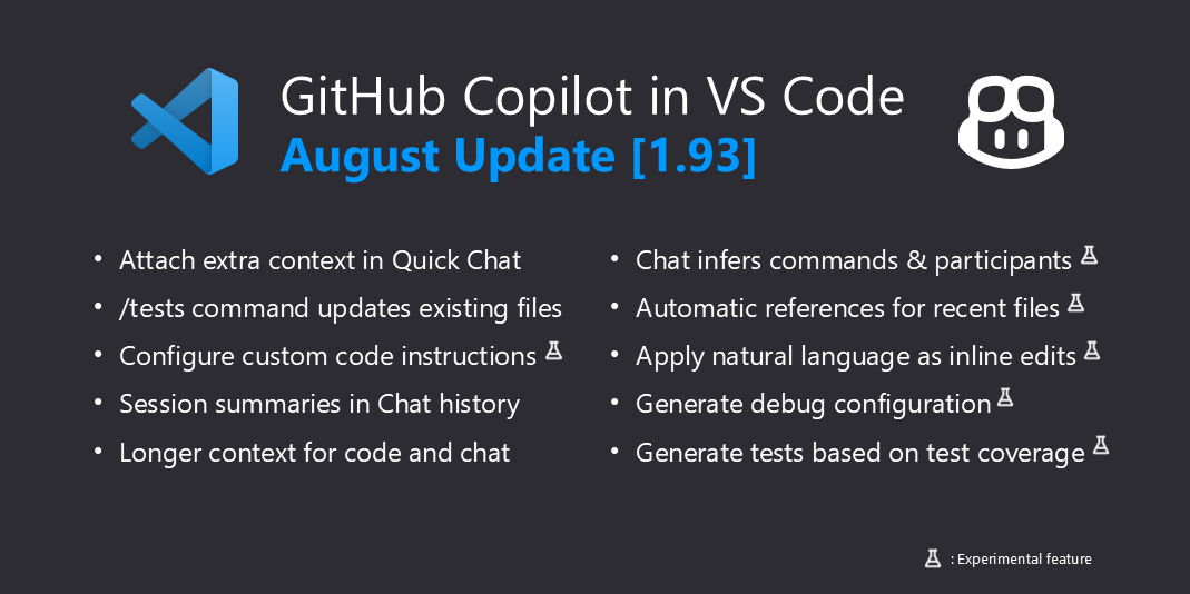 VS Code August recent updates