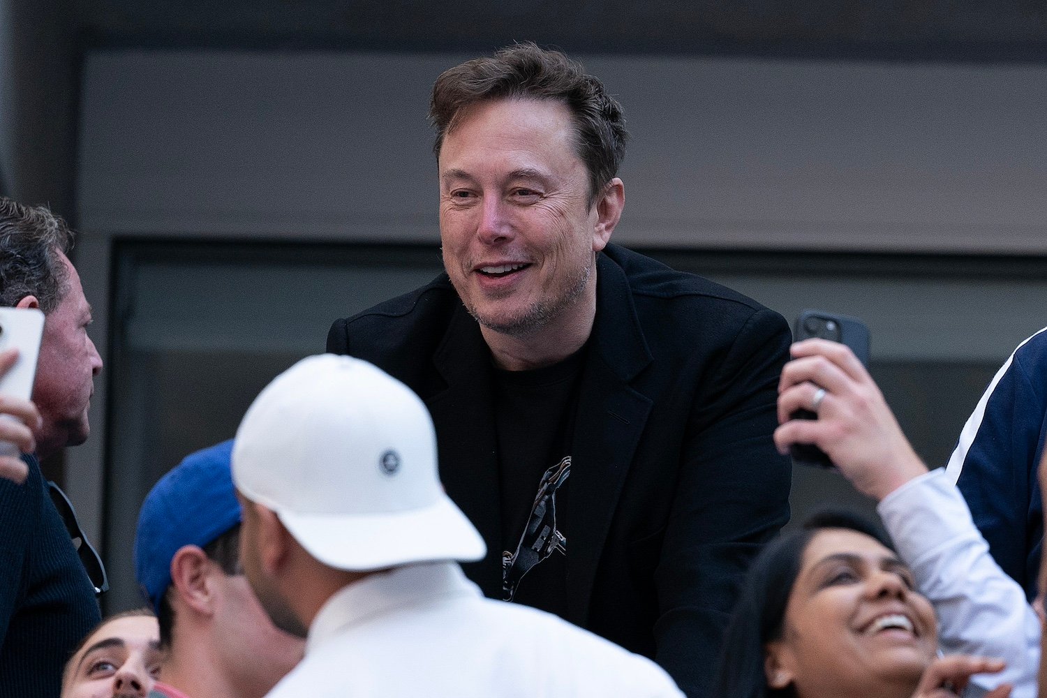 Elon Musk at the U.S. Open