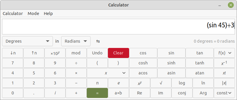 The Calculator window.