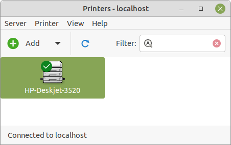 Printers Dialog.