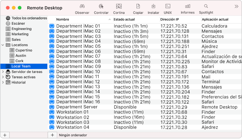 Cree listas de ordenadores para gestionarlos de forma eficaz.