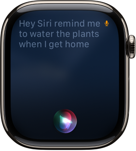 O ecrã “Siri” a mostrar um pedido para definir um lembrete.