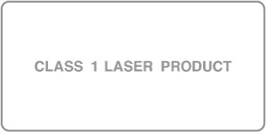 A label reading “Class 1 Laser Product.”