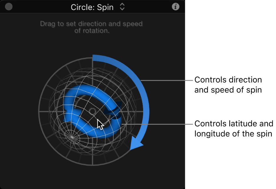 HUD showing Spin control