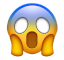 Emoji, joka huutaa.