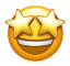 Emoji, jolla on tähdet silmissä.