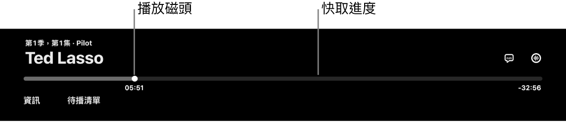 播放控制項目