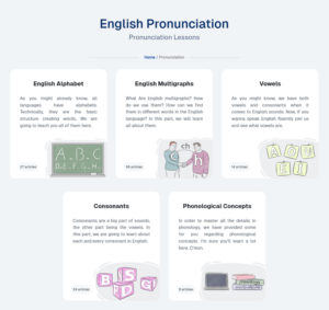 Langeek pronunciation page screenshot