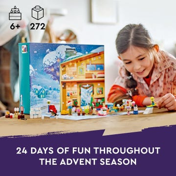 advent calendar with building blocks and figurines for kids