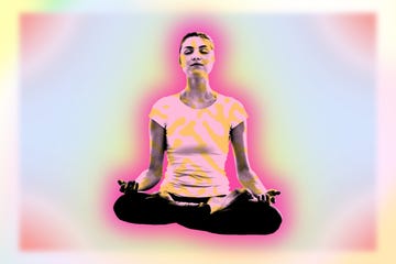 a person meditating