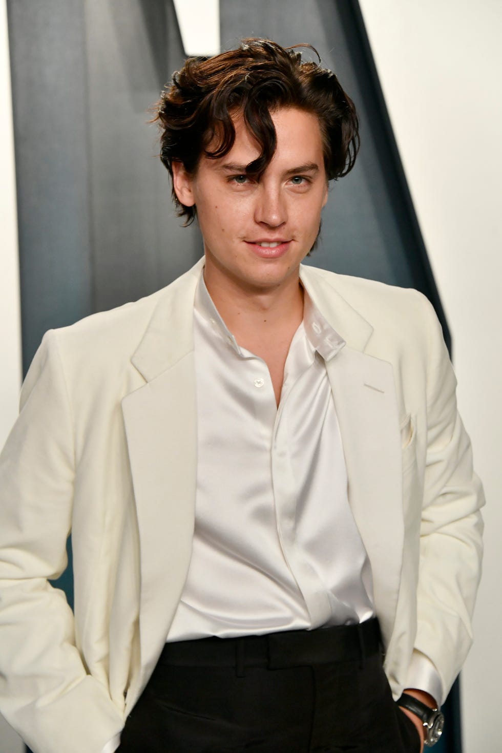 beverly hills, california   february 09 cole sprouse attends the 2020 vanity fair oscar party hosted by radhika jones at wallis annenberg center for the performing arts on february 09, 2020 in beverly hills, california photo by frazer harrisongetty images