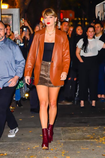 new york, new york october 27 taylor swift is seen in the west village on october 27, 2023 in new york city photo by raymond hallgc images