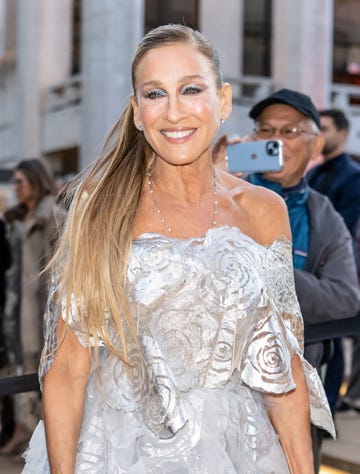 new york, new york october 09actress sarah jessica parker is seen arriving to new york city ballet 2024 fall fashion gala at david h koch theater at lincoln center on october 09, 2024 in new york city photo by gilbert carrasquillogc images