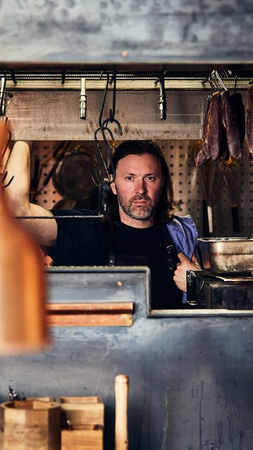 chef nicklas ekstedt in his stockholm kitchen