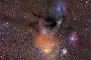 rho ophiuchi region in the constellation ophiuchus