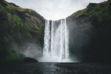 skogafoss waterfall iceland landscape