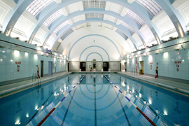 an empty swimming pool