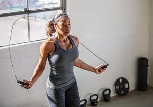 woman jumping rope