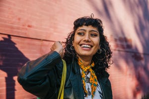 young confident woman smiling