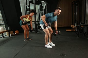 a man lifting weights